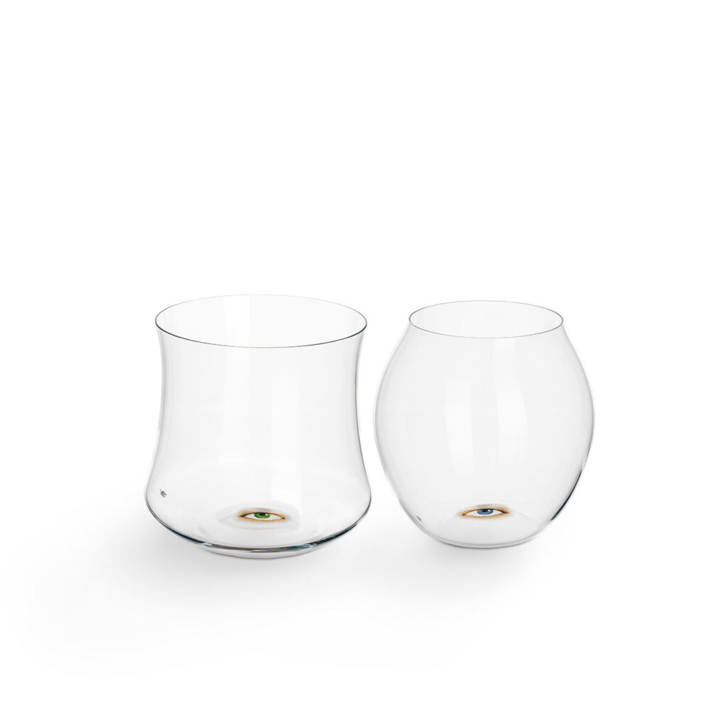 DRINKING SET NO 279 BALLOON WITH PAINTED EYE IN THE BOTTOM J L drinking-set-no-279-balloon-with-painted-eye-in-the-bottom-j-l