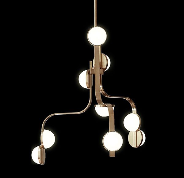 Script Chandelier by Bodo Sperlein