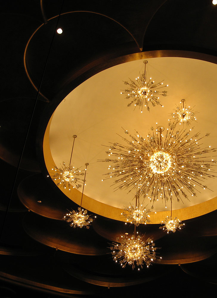 Chandeliers at the Metropolitan Opera Auditorium