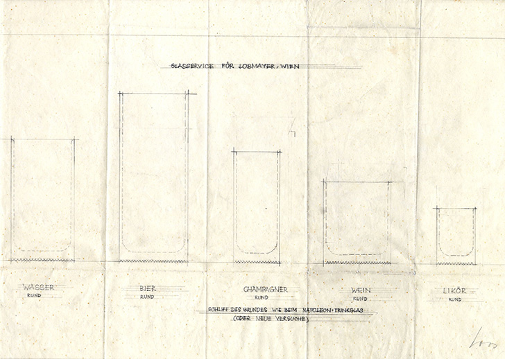 Adolf Loos Sketch for Lobmeyr