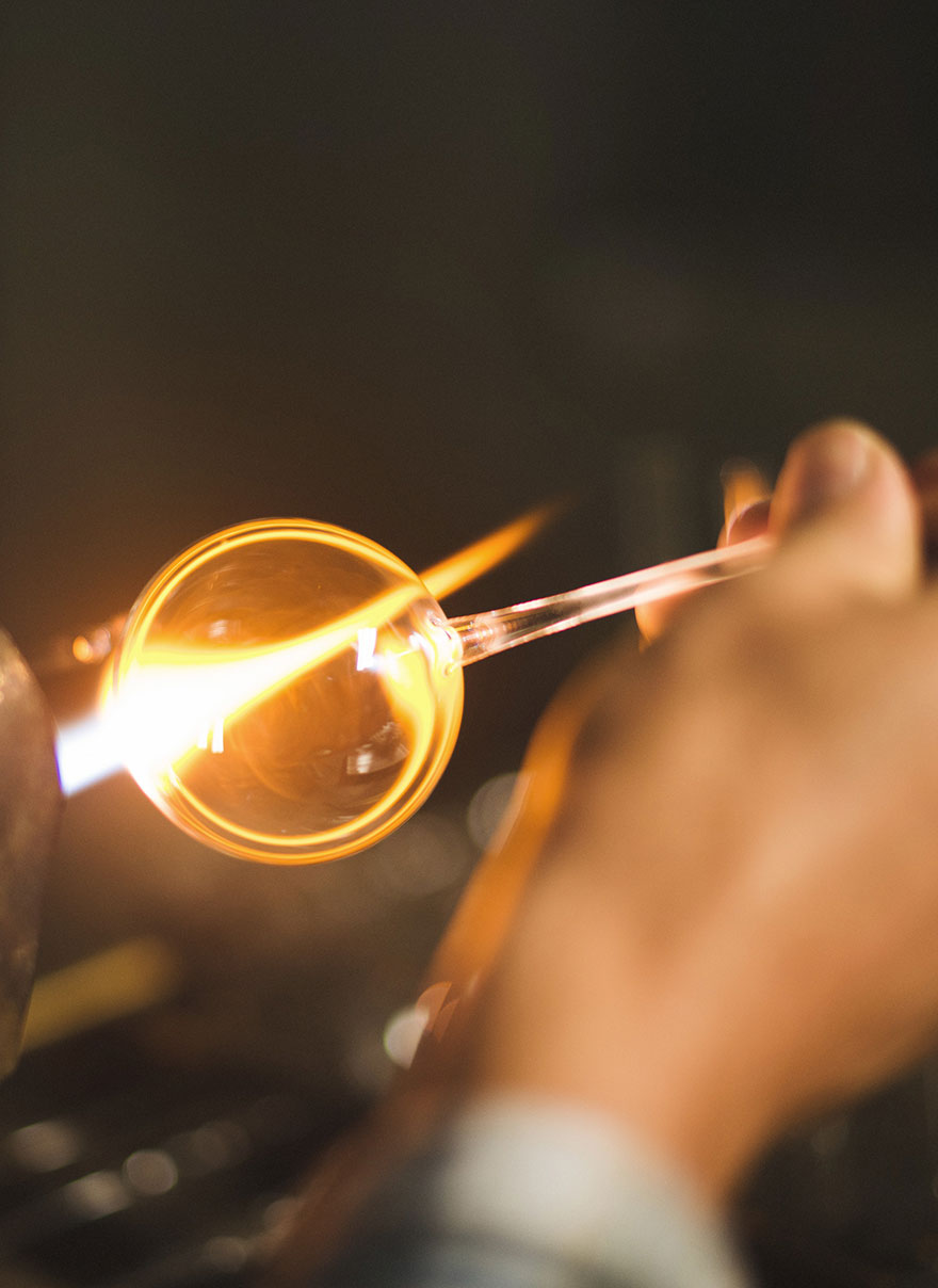 Blowing of a socket cover on the open flame