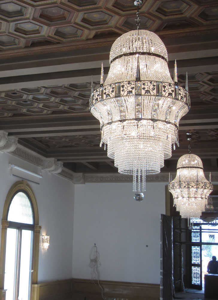 Cologne chandelier in a Qatar villa