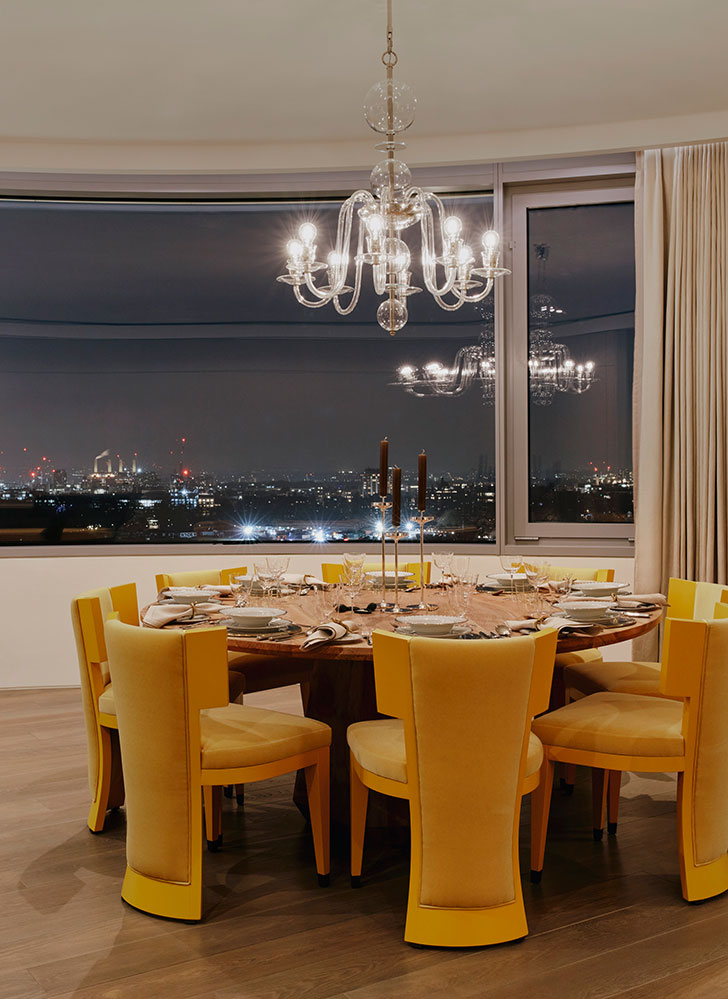 8-arm Marianne chandelier in a London home