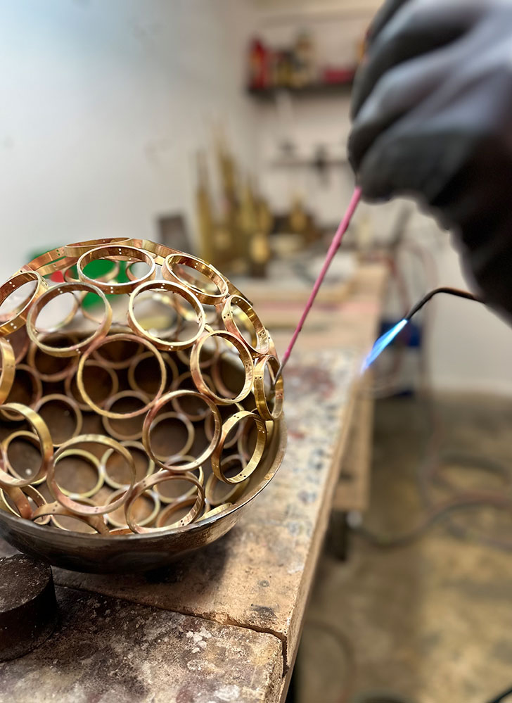 Cunning Sphere 42578-1 soldering the frame LOBMEYR