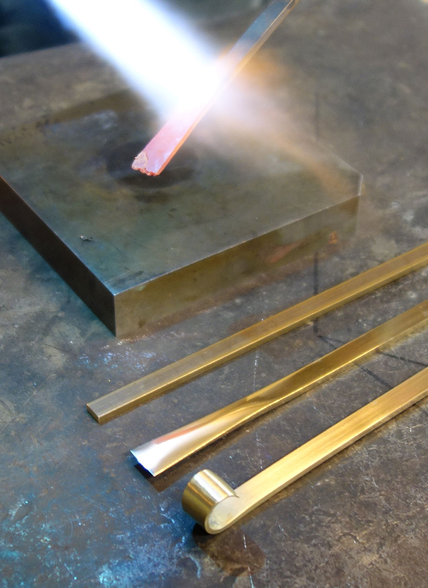LOBMEYR pagoda chandelier forging of curled ends