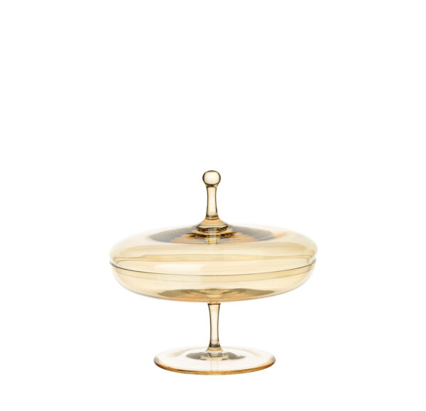 Candy dish flat gold lustre