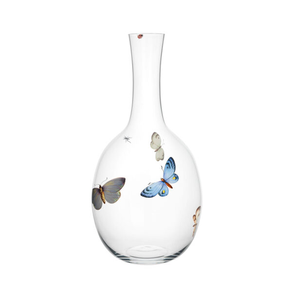 TS279GM Decanter large painted butterflies D