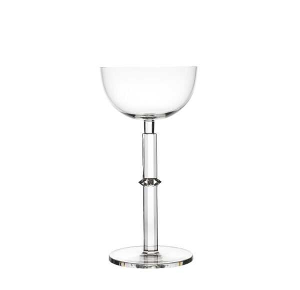 Champagne cup with facetted stem
