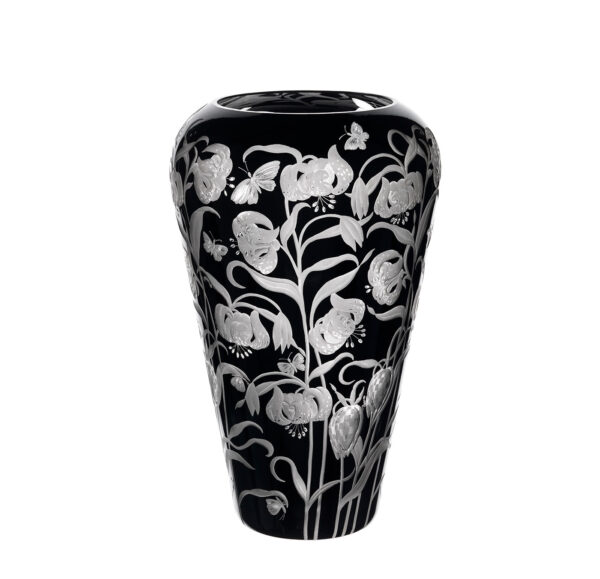 Black enameled vase I. 