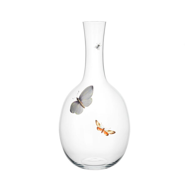TS279GM Decanter large painted butterflies B
