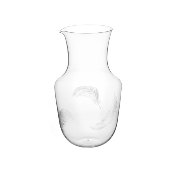 TS267GR Water pitcher with engraved feathers