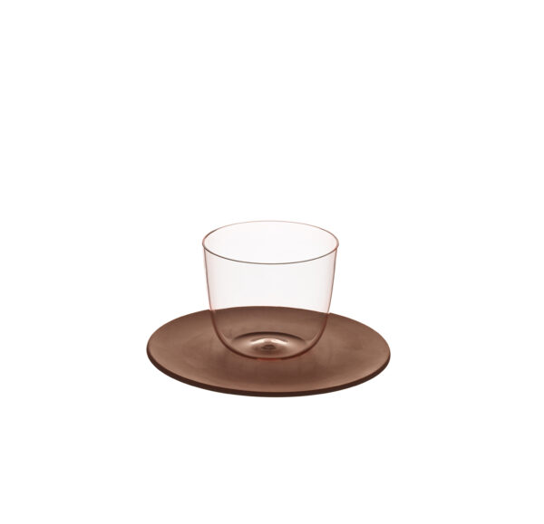 Mocha-Set Lobmeyr x Meissen rosalin