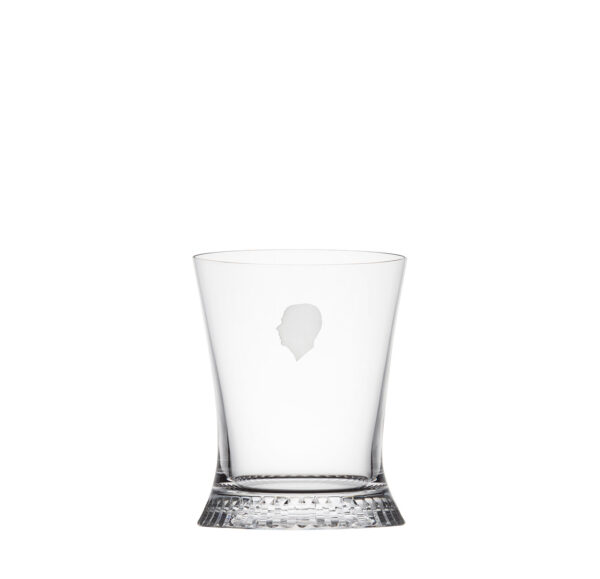 Becher J geschliffen und Portrait